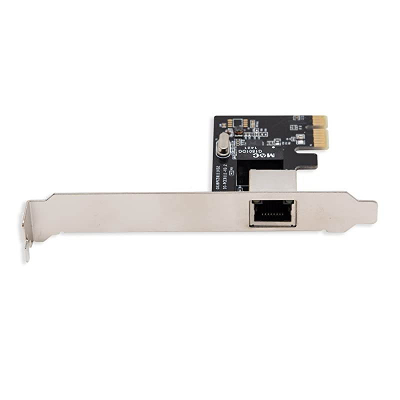 Crest Single Gigabit Ethernet PCI Express 21 PCIE x1 Network Adapter Card NIC 101001000 Mbps Card with Realtek RTL8111F Chipset