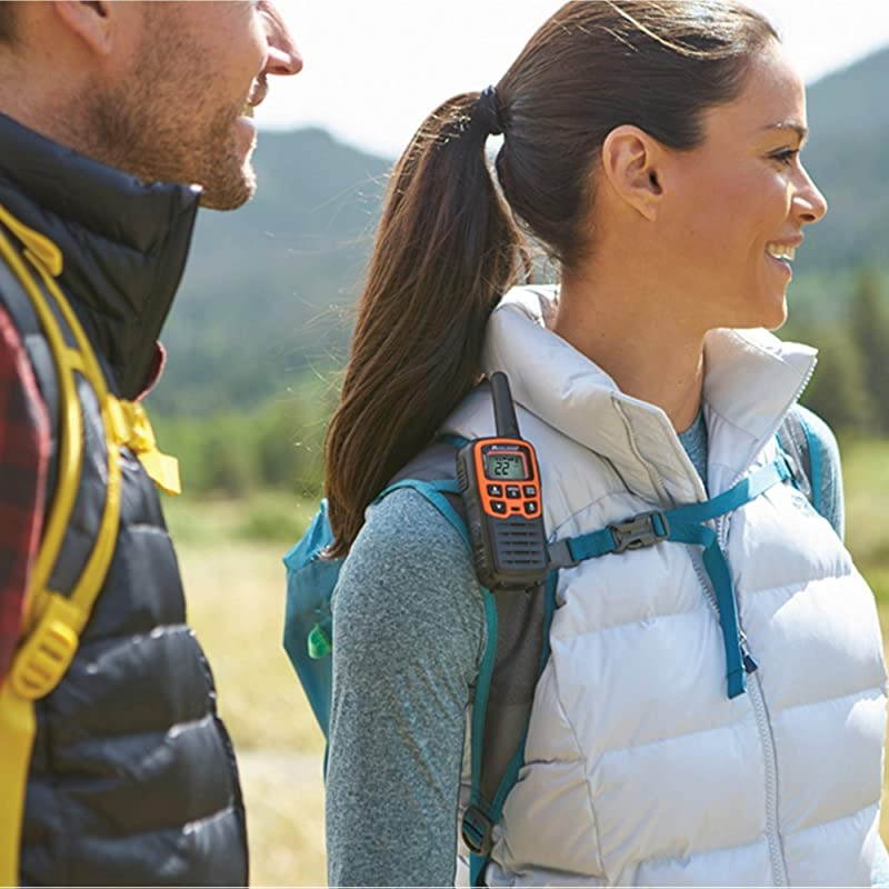 T51VP3 22 Channel FRS Walkie Talkie - Up to 28 Mile Range Two-Way Radio - Orange/Black (Pack of 10)