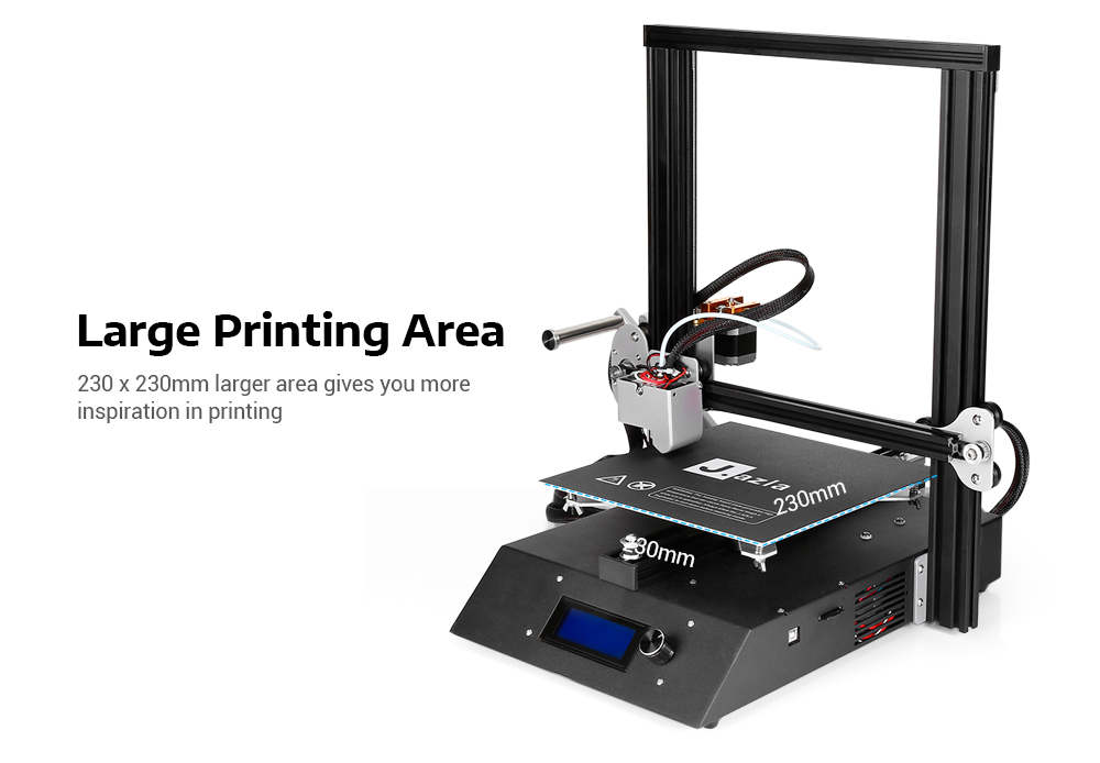 Jazla J1 High Precision 3D Printer DIY Kit Full Metal Frame LCD Display