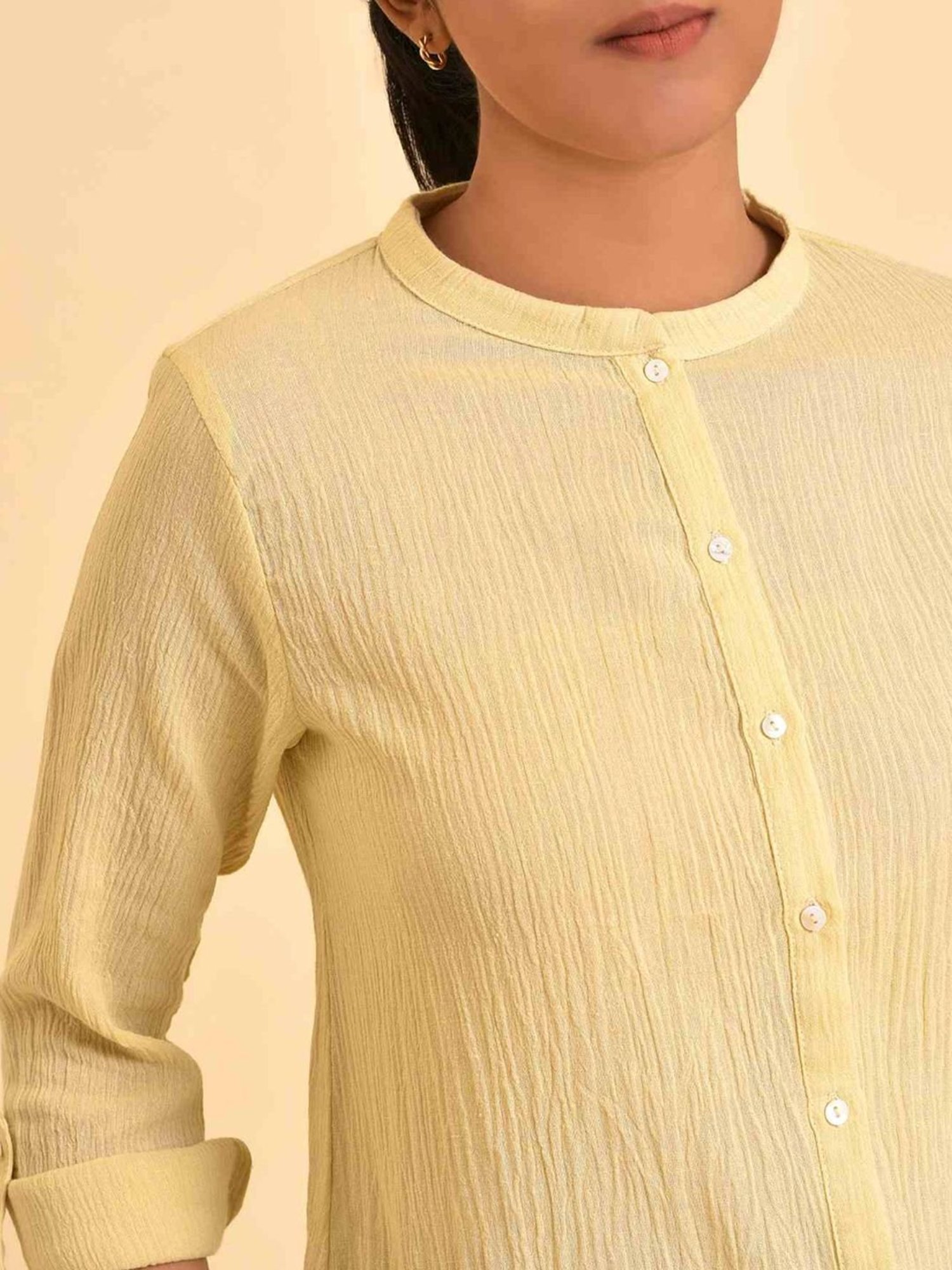 W Yellow Cotton Top