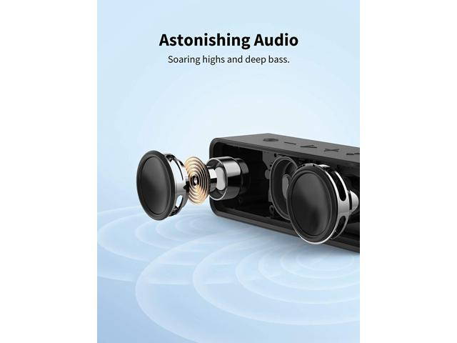 Portable Wireless Speaker for iPhone,Bluetooth Speakers, Soundcore Bluetooth Speaker with Loud Stereo Sound, 24-Hour Playtime, 66 ft Bluetooth Range, Built-in Mic. Samsung and More