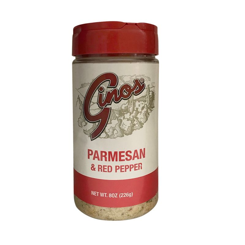 Gino's Grated Parmesan & Red Pepper Cheese - 8oz Bottle