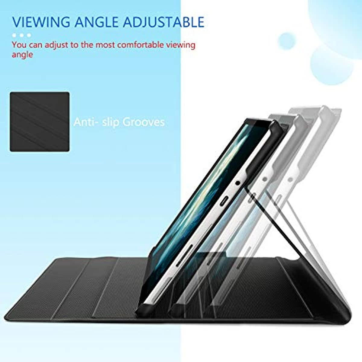 Bluetooth Backlit Keyboard Case for Surface Go 10-inch/Surface Go 2 10.5-inch, Jelly Comb Removable Wireless Keyboard US Layout with Cover for Surface Go (2018) / Surface Go 2 (2020), Black