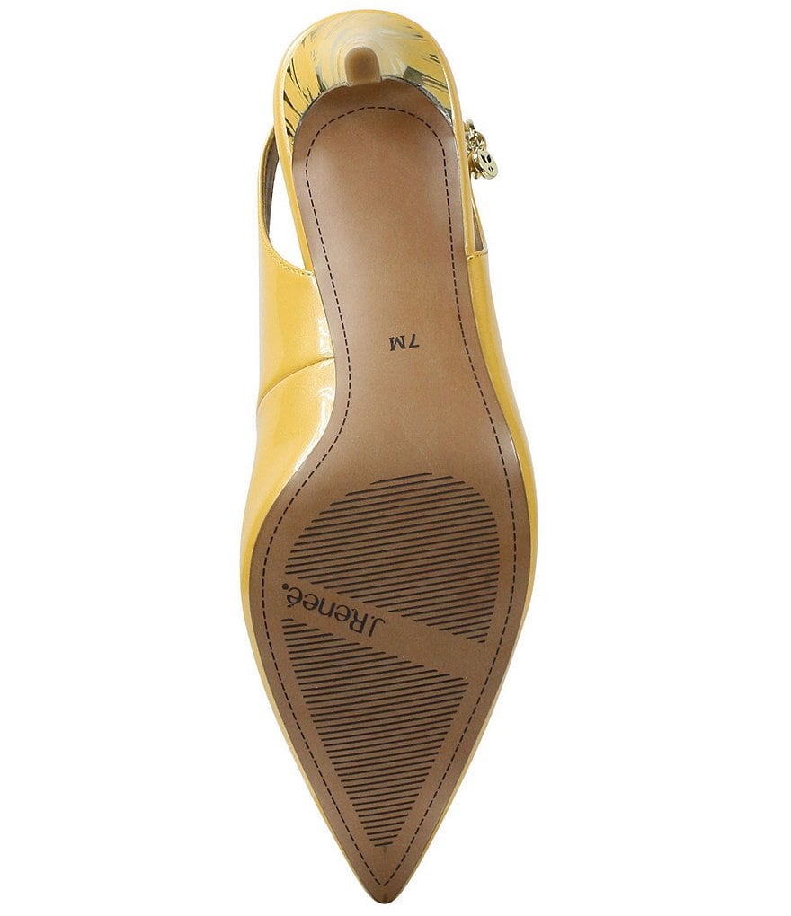 J. Renee Belamie Patent Slingback Pointed Toe Pumps
