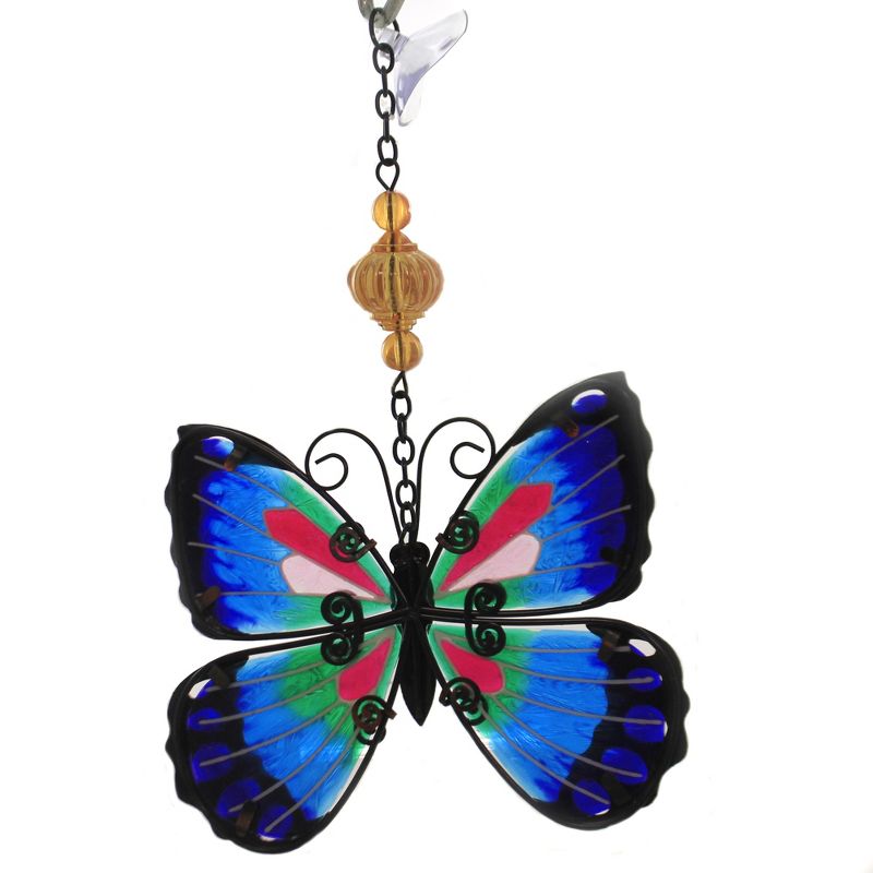 Home Decor 9.5" Sun Catcher Butterfly Hand Painted  -  Stained Glass And Suncatchers