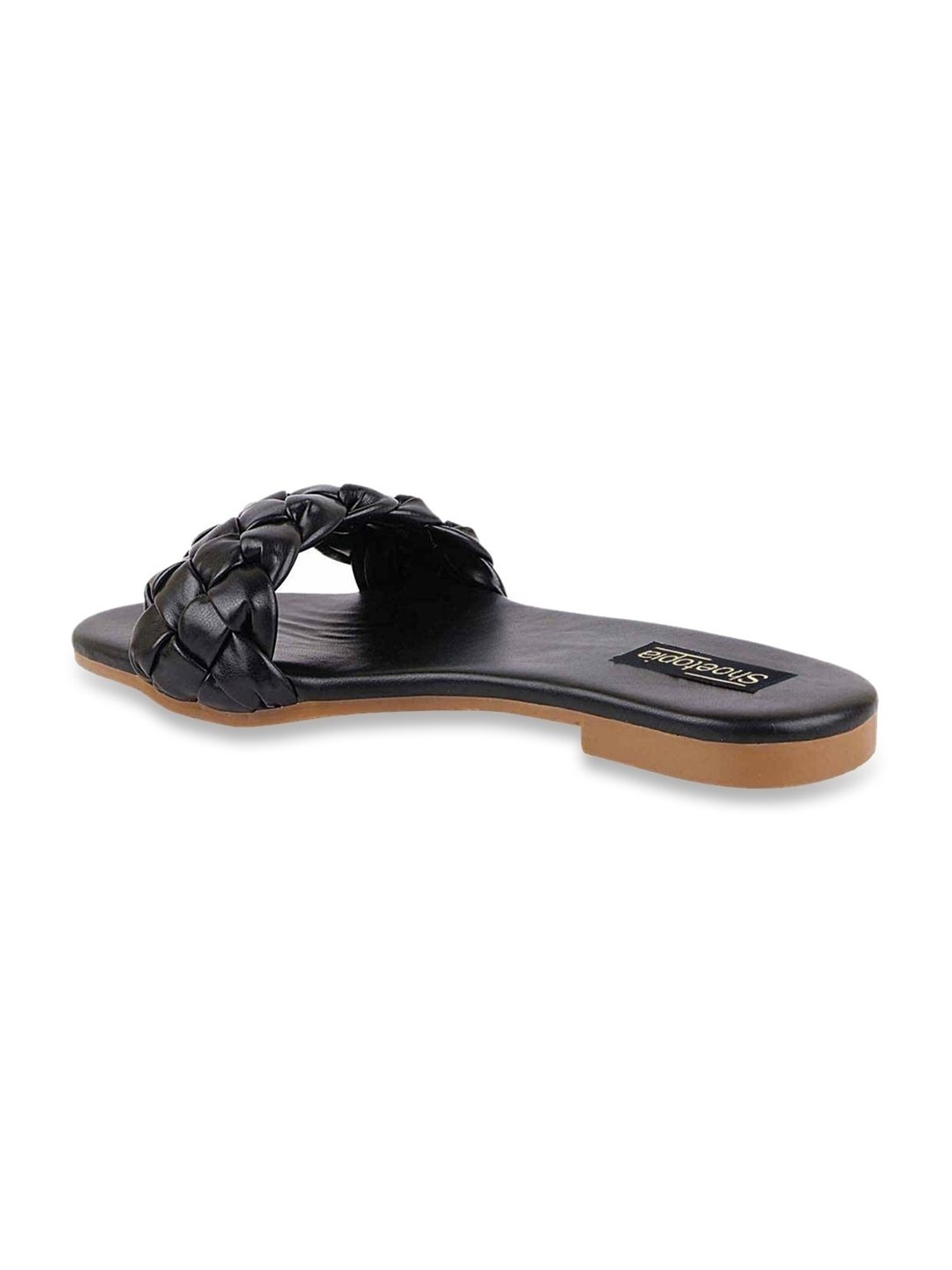 Shoetopia Women's Black Casual Sandals