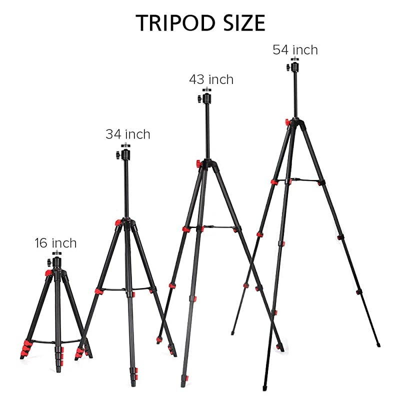 Phone Tripod Tripod for iPhone Camera Portable Lightweight Aluminum Tripod Stand with Universal Cell Phone Holder Carry Bag Remote Shutter for Phone Camera GoProLaser Measure Laser Level