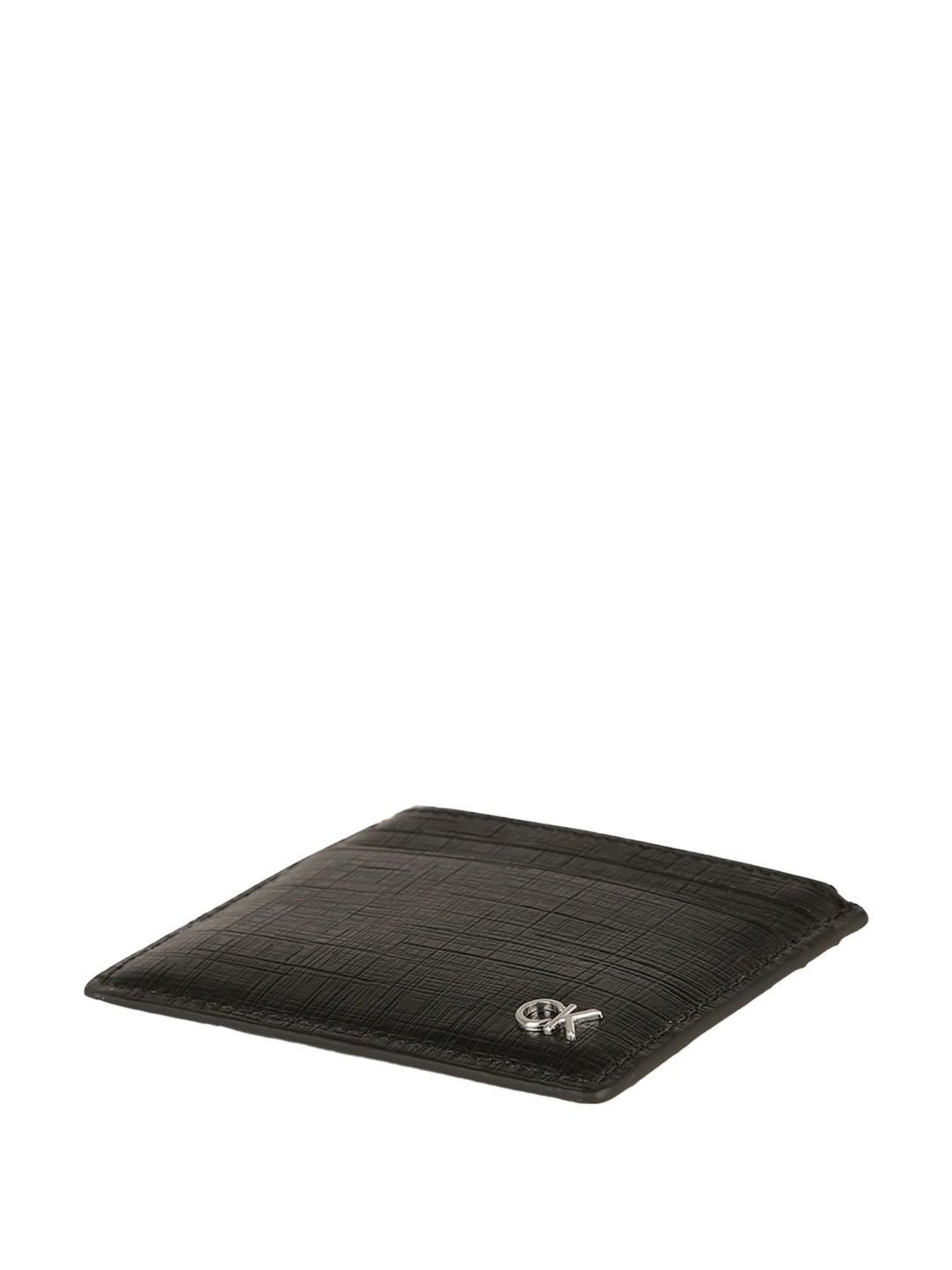 CALVIN KLEIN Black Leather Card Case