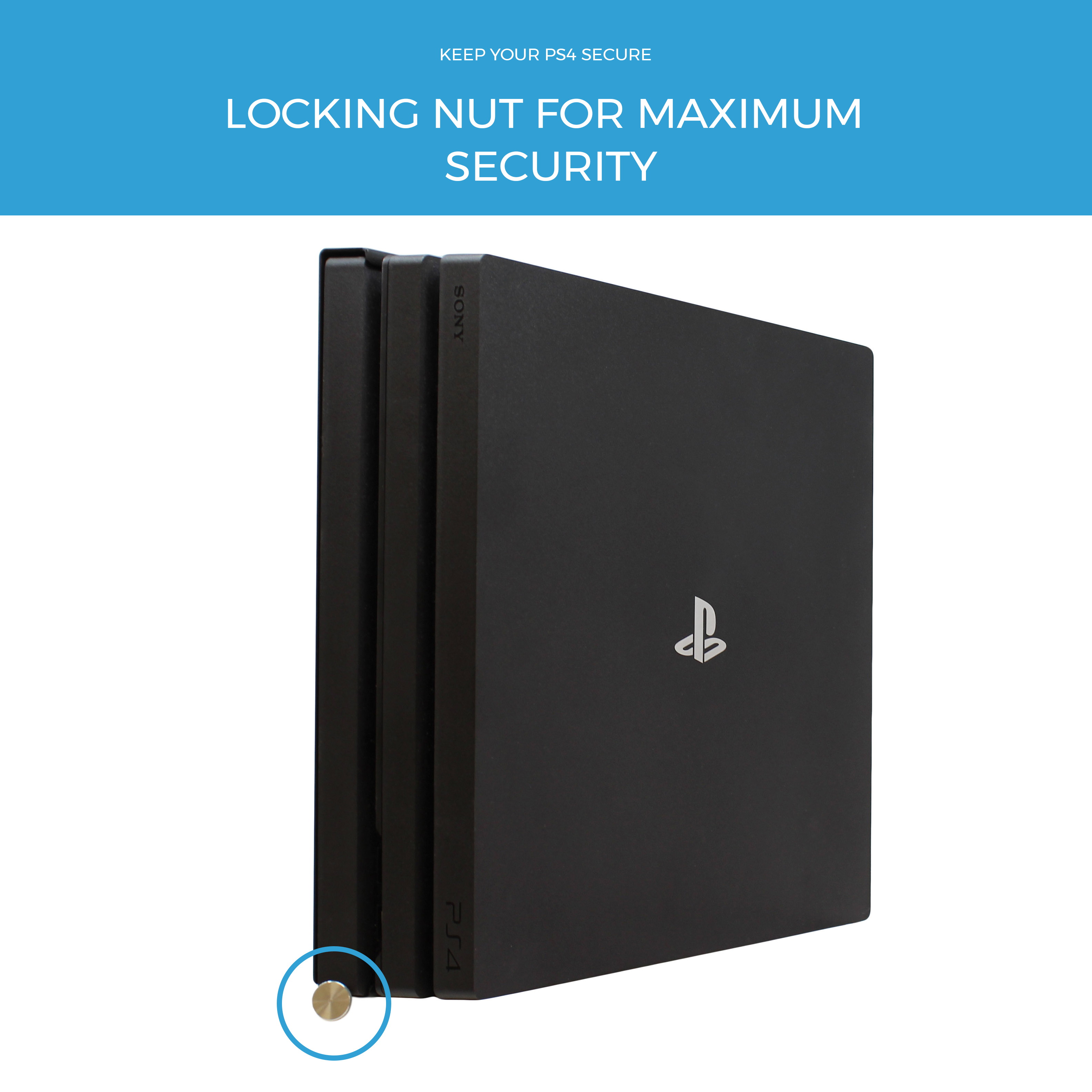 HumanCentric PS4 Pro Mount | Mount on the Wall or on the Back of the TV