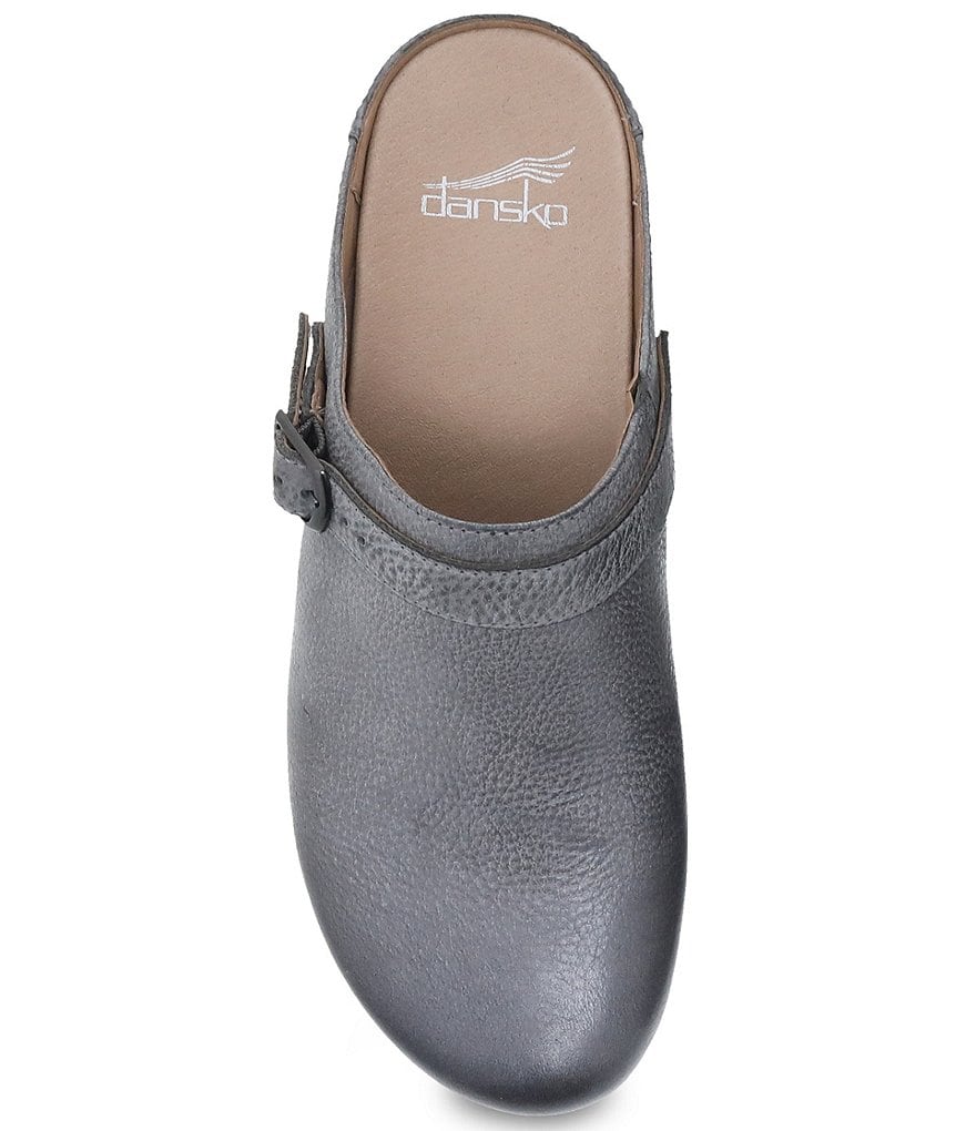 Dansko Berry Pewter Metallic Mule Clogs