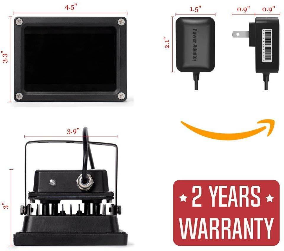 120ft IR Illuminator | BI8 Compact and Powerful 90 Infrared Light for CCTV Security Camera wPower Adapter