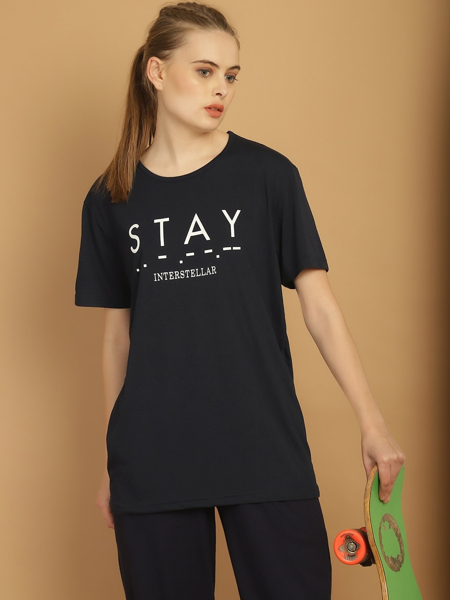 Vimal Jonney Black Cotton Printed T-Shirt & Track Pants Set