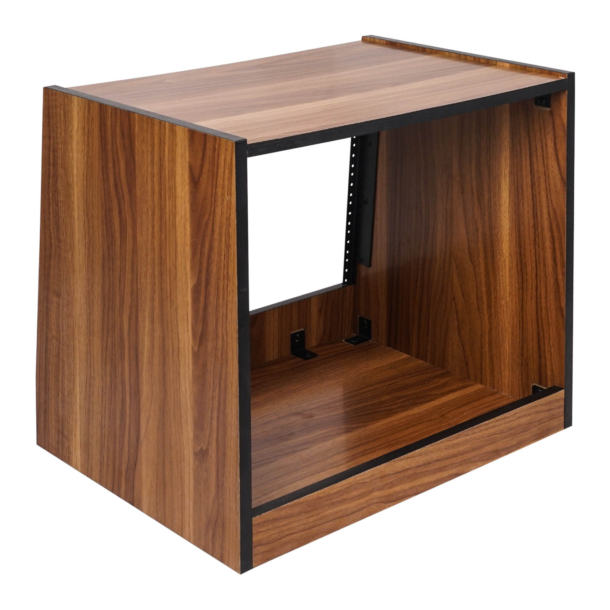 Sound Town DIY 8U Studio Rack with Furniture Grade Walnut Laminate (SDRK-8WN)