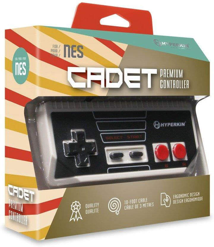 Hyperkin Cadet Premium Controller for NES Consoles, 10' Cable Length, Gray (M07246)