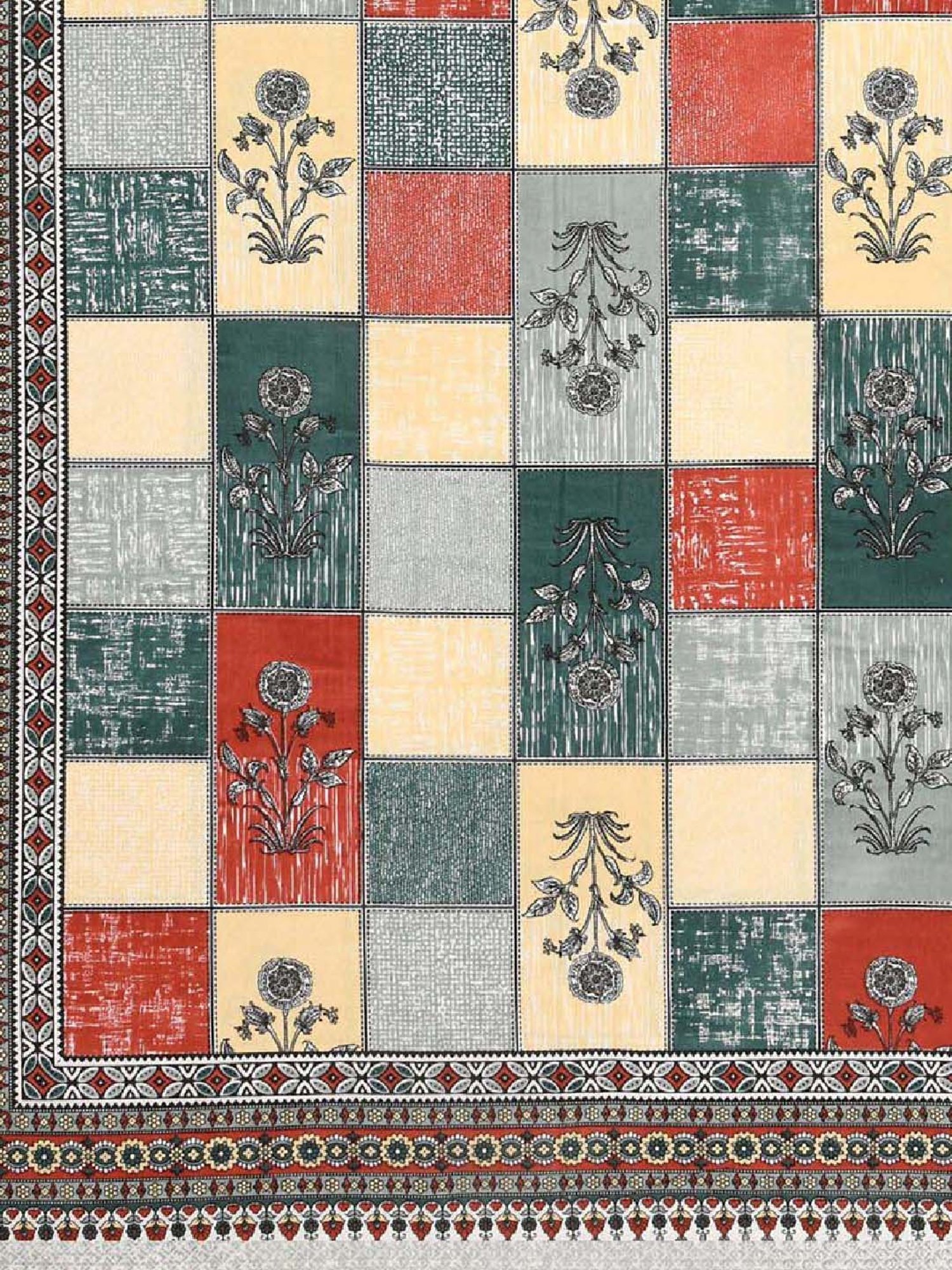 JaipurFabric Red 240 TC 100% Cotton Double Bedsheet with 2 Pillow Covers