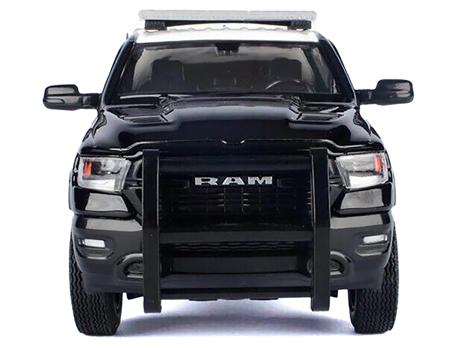 2019 RAM 1500 Laramine Crew Cab Pickup Truck "California Highway Patrol" Black and White with Truck Bed Camper "Law Enforcement and Public Service" Series 1/27 Diecast Model Car by Motormax