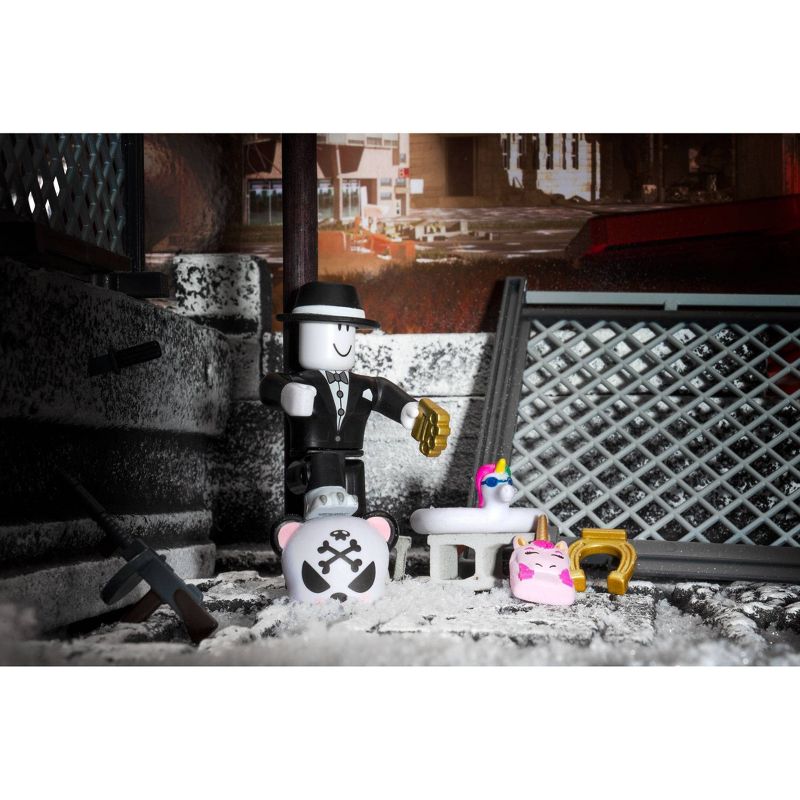 Roblox Avatar Shop Series Collection - Rare Complicated Unicorn Gangster Panda Figure Pack (Includes Exclusive Virtual Item)