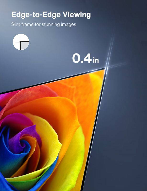 VAVA ALR Ultra Short Throw Projector Screen, 100&rsquo;&rsquo; Ceiling Light Rejecting Projector Screen, 160 Degree Viewing Angle, Fixed Frame Screen with Aspect Ratio 16:9, for Home Theater, Boardroom