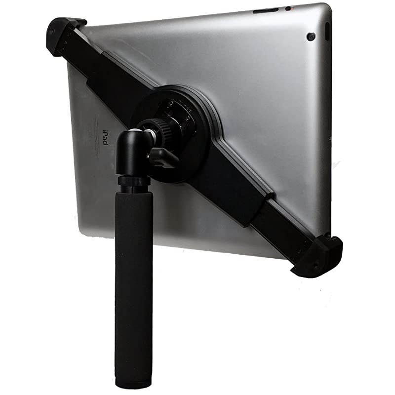 G10 Pro Large Universal iPad Pro Tablet Tripod Mount + Camera Tripod Adapter Hand-Held Monopod w/ 360&deg; Swivel Mini Ball Head - Works with Case - Compatible with iPad Pro and Other 9-13" Tablets
