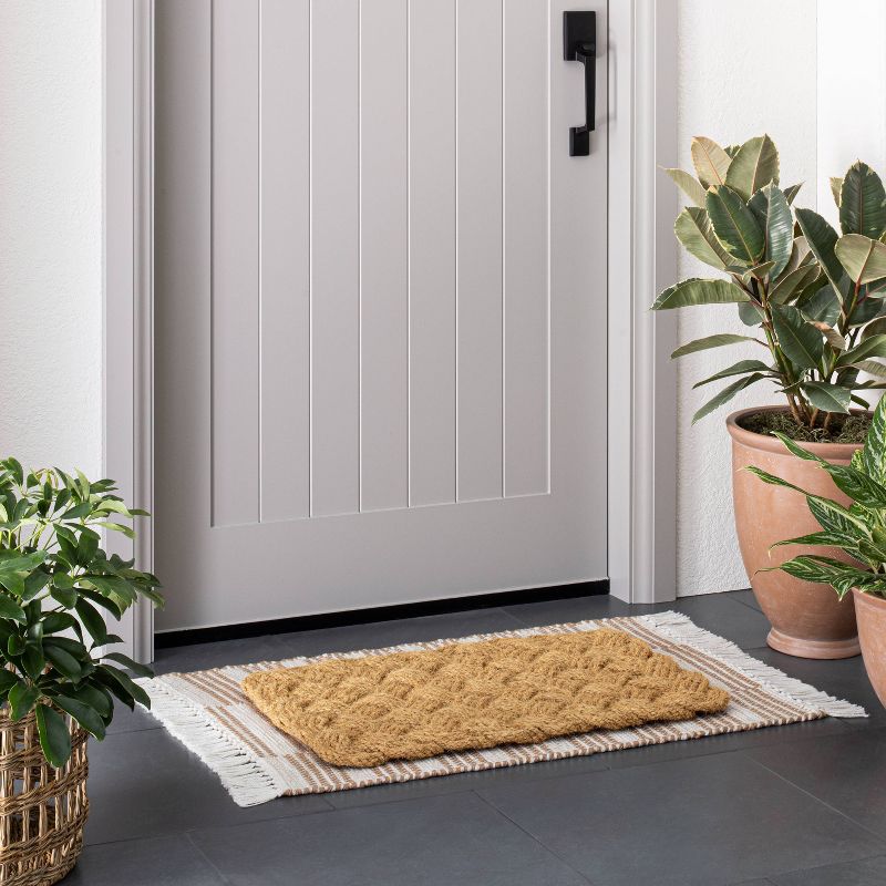 Lovers Knot Door Mat Neutral - Threshold™ designed with Studio McGee