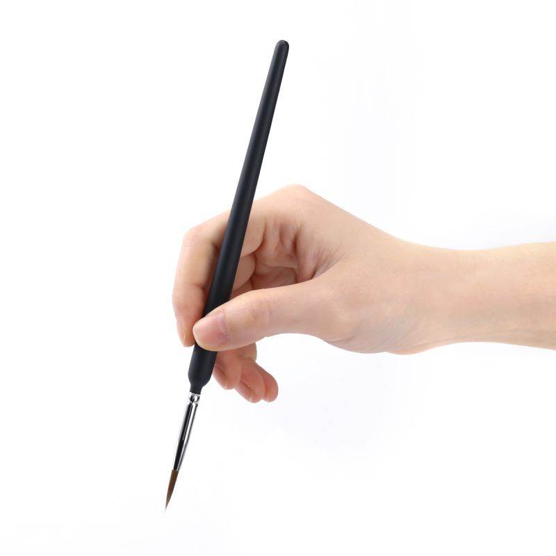 9 Pcs Miniature Paint Brush Set Professional Weasel Hair Fine Detail Art Nail Model