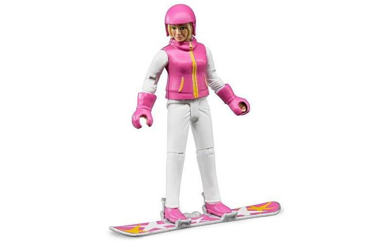Bruder bWorld Snowboarder Woman with Accessories