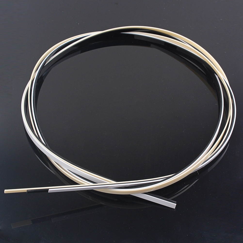 3 PCS 6 mm Width Guitar Binding Purling Strips Celluloid Guitar Binding Materials Assorted Colors for Classical Acoustic Guitar and Ukulele