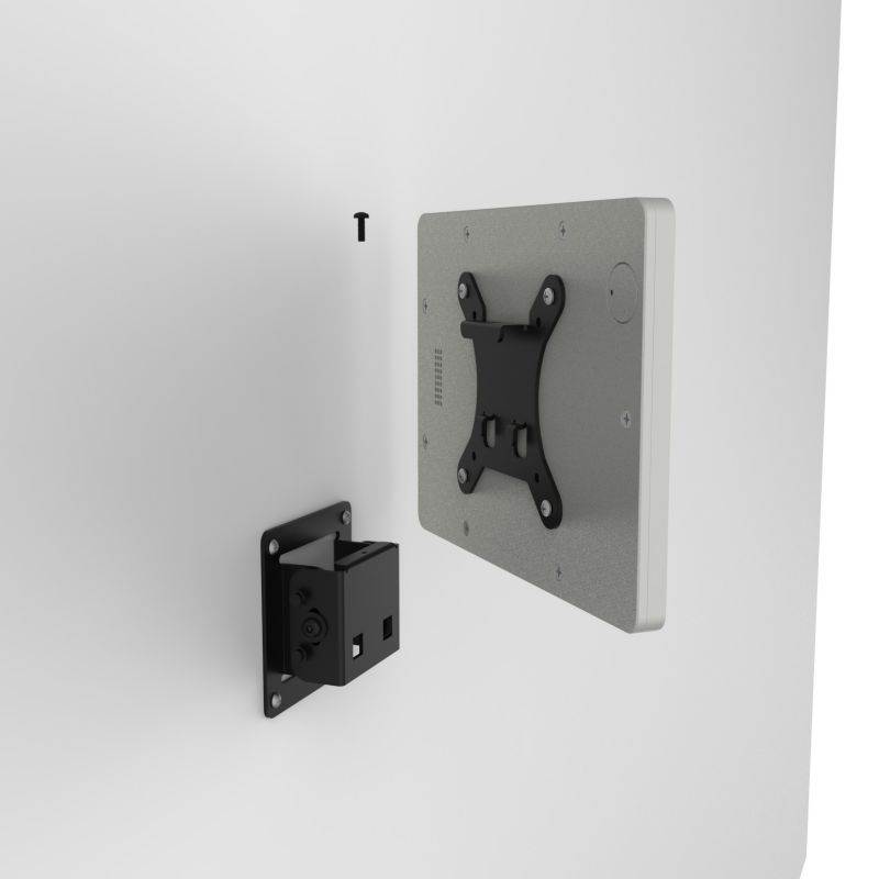 VidaMount Light Grey Enclosure and Tilting VESA Slim Wall Mount [Bundle] compatible with iPad Mini 4 & 5