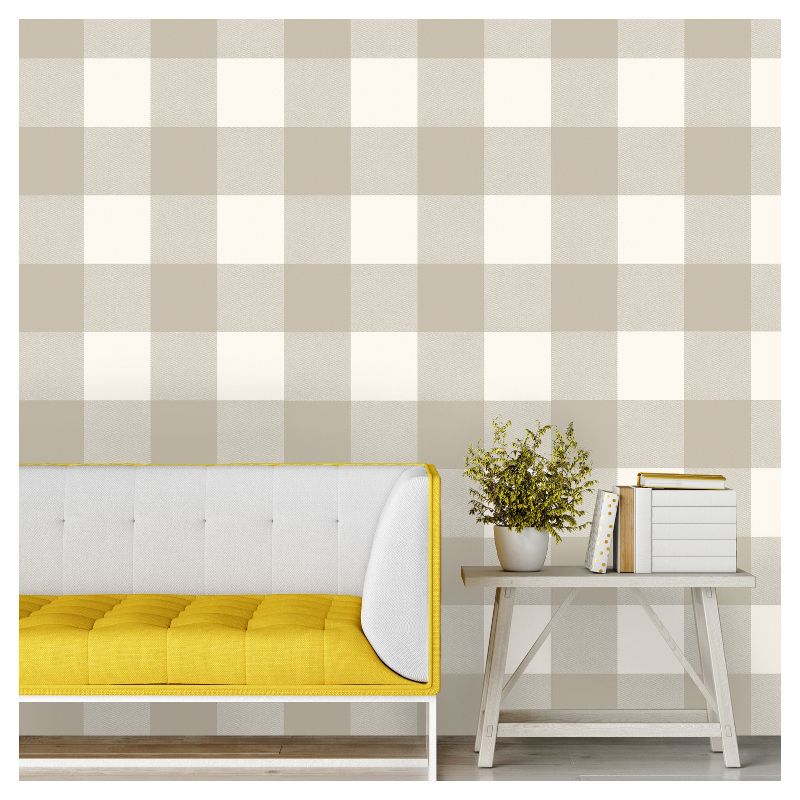 Devine Color Buffalo Plaid Peel & Stick Wallpaper Twig and Lightning
