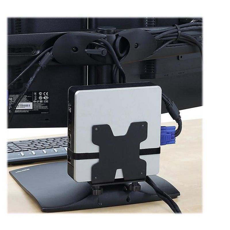 Ergotron DS100 Dual-Monitor Desk Stand, for up to 24" Screens, Black 33-322-200