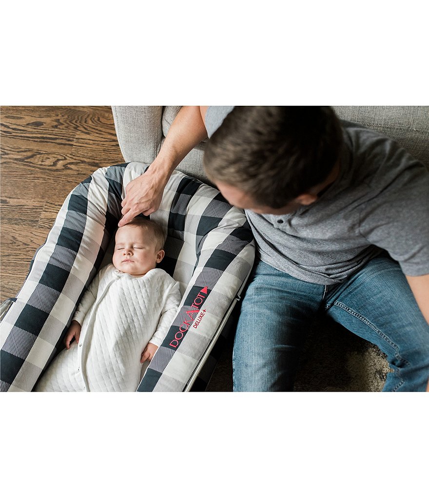 DockATot 0-8 Month Charcoal Buffalo Deluxe Dock Stage 1