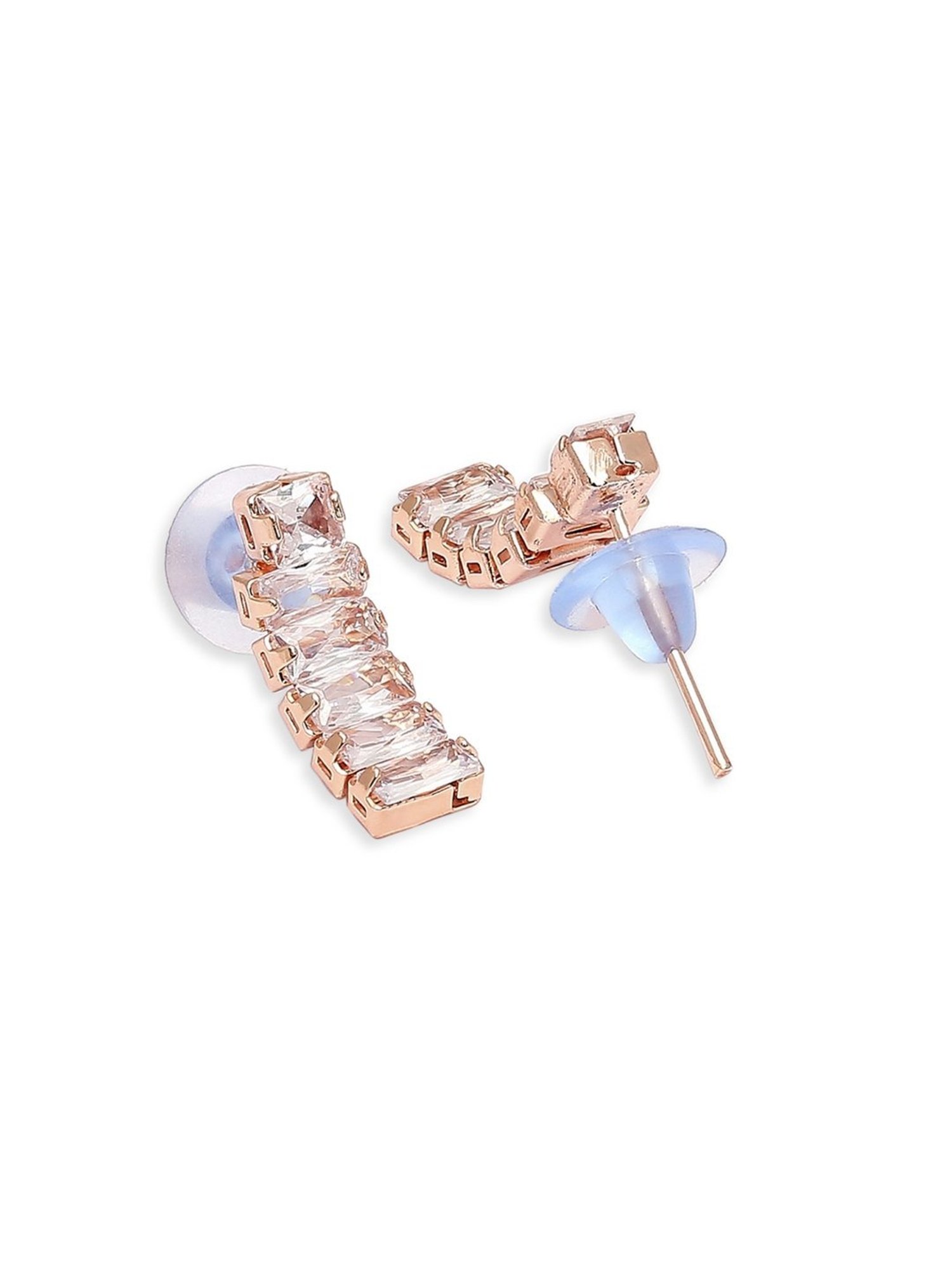 OOMPH Rose Gold American Diamond CZ Necklace Set