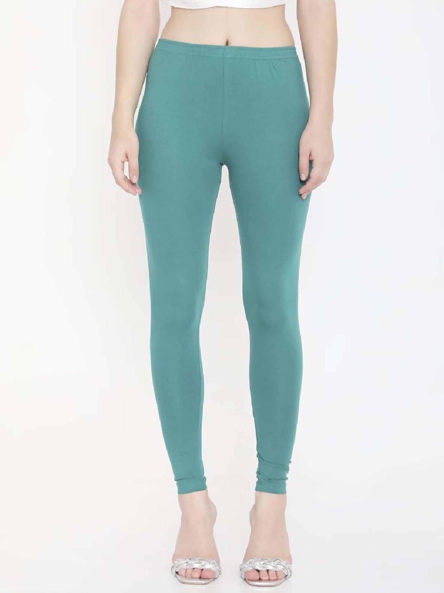 FEELINGS Green Plain Leggings