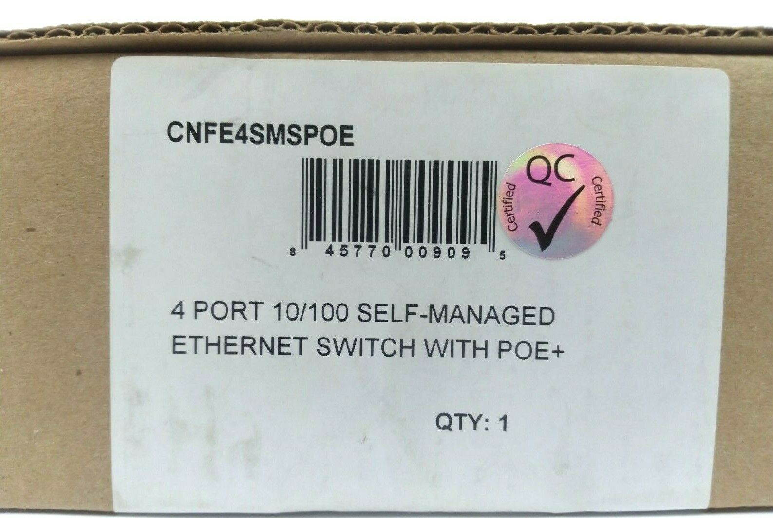 Comnet Cnfe4Smspoe 4 Port Self-Managed Switch 10/100 Mbps Ethernet 4Txcopper