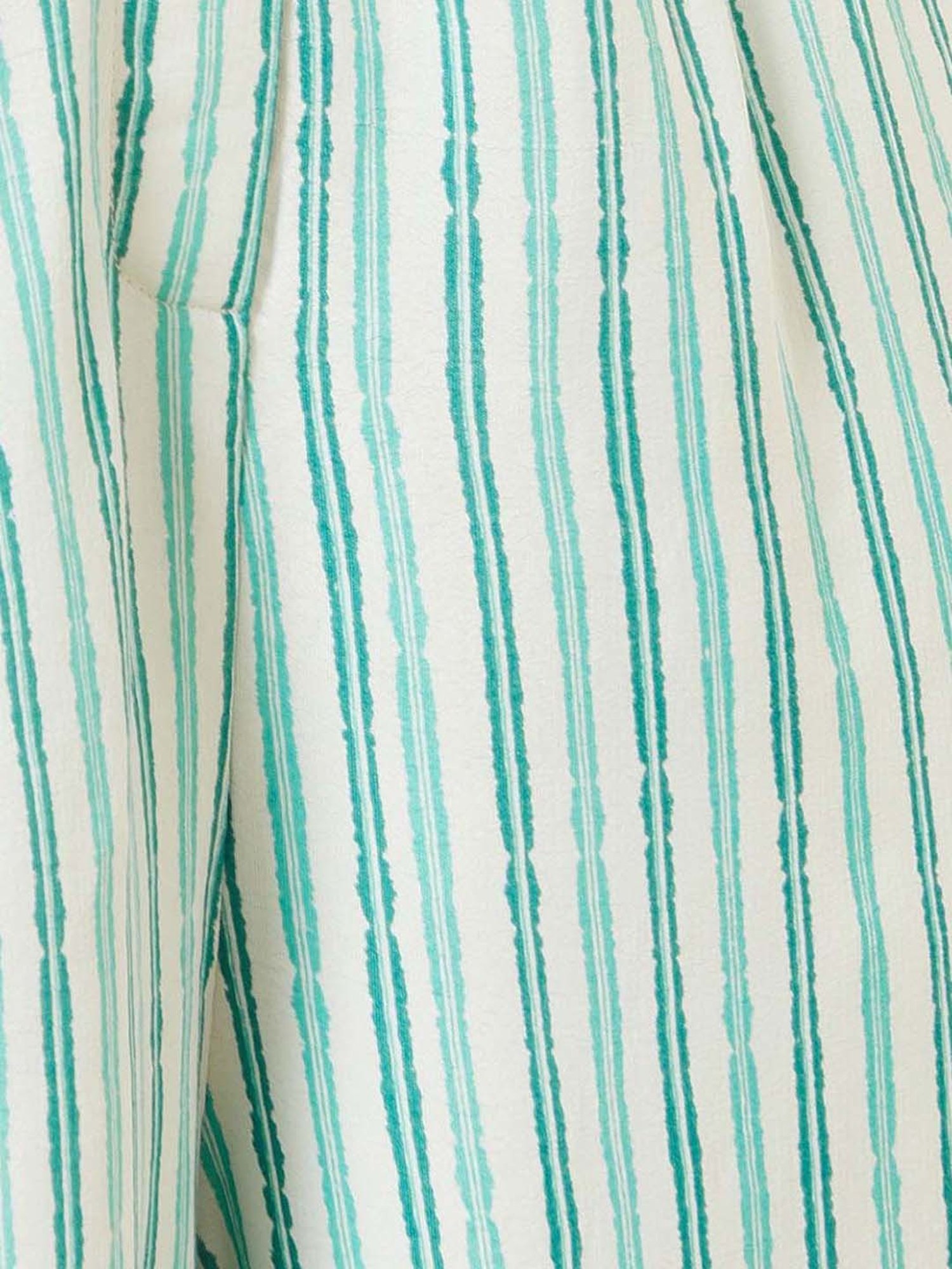 Marigold Lane White & Blue Striped Jumpsuit