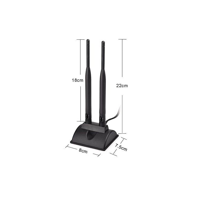 24GHz 5GHz Dual Band WiFi Antenna RPSMA Male Antenna with IPEX UFL to RPSMA Female Cable 6 inch 2Pack for Mini PCIe Network Card USB WiFi Adapter Wireless Router Hotspot