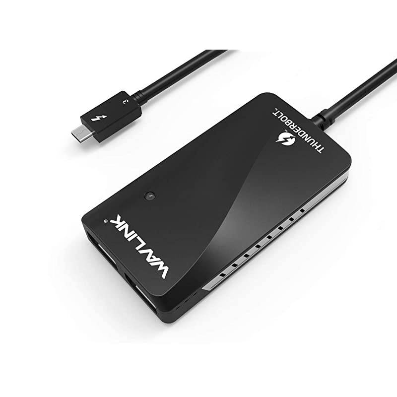 Thunderbolt 3 to Dual DisplayPort Adapter Dual 4K60Hz Display or Single 5K60Hz Display or for Mac amp Windows Great for Home Office Online Class Only Supports with Thunderbolt 3 Logo