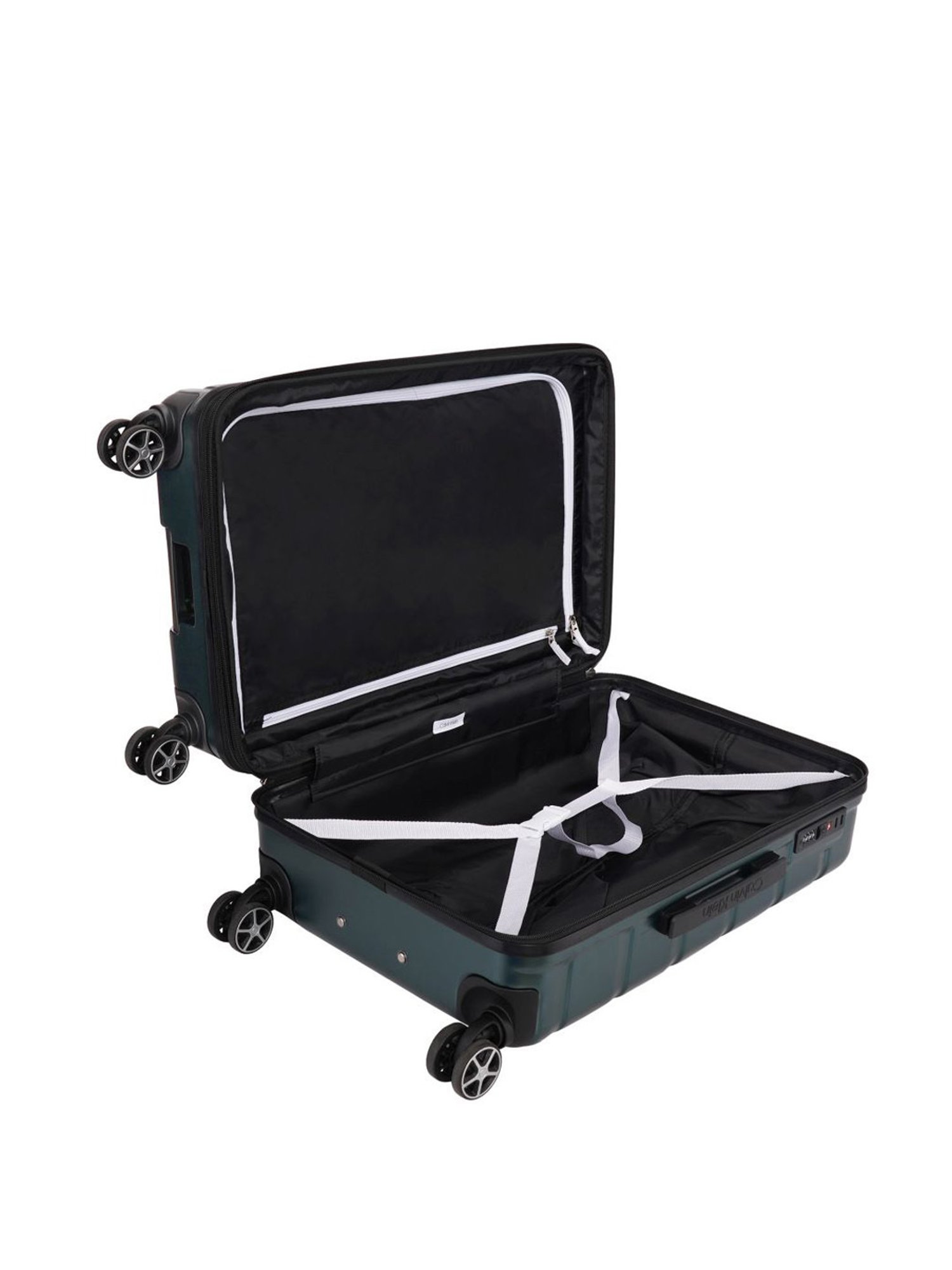 Calvin Klein Ridge-Line Pearlized Sage Textured Hard Cabin Trolley Bag - 66 cm