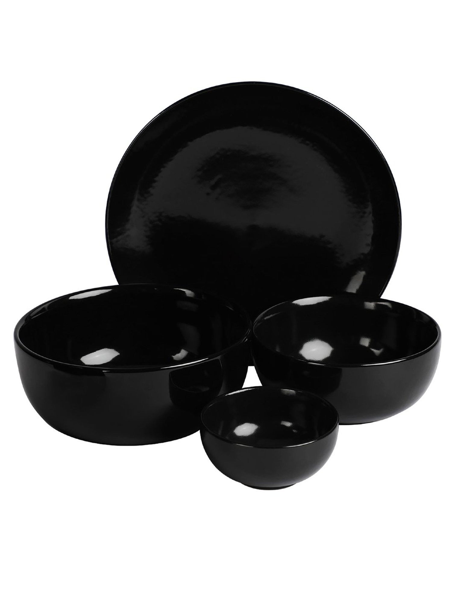 VarEesha Black Ceramic 10 Piece Dinner Set