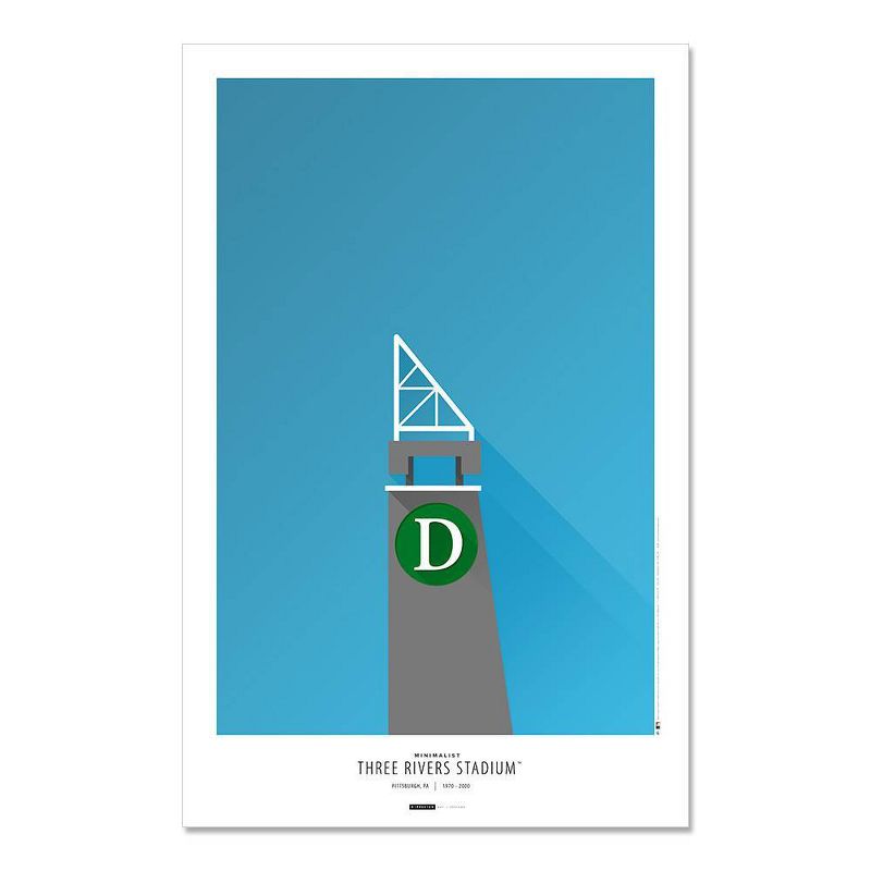 MLB Pittsburgh Pirates Three River Stadium Art Poster