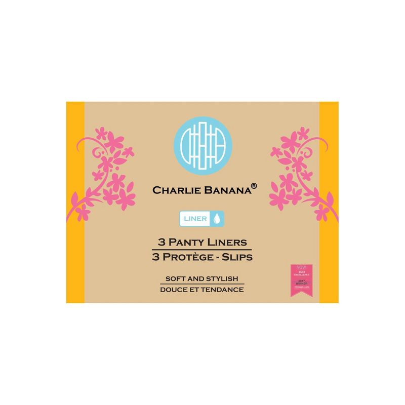 Charlie Banana Feminine Pad Super Absorbency - Peony Blossom - 3pk