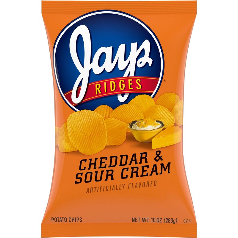 Jays Ridges Cheddar & Sour Cream Potato Chips - 10oz