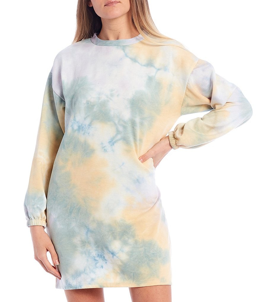Good Luck Gem Tie-Dye Tunic Dress