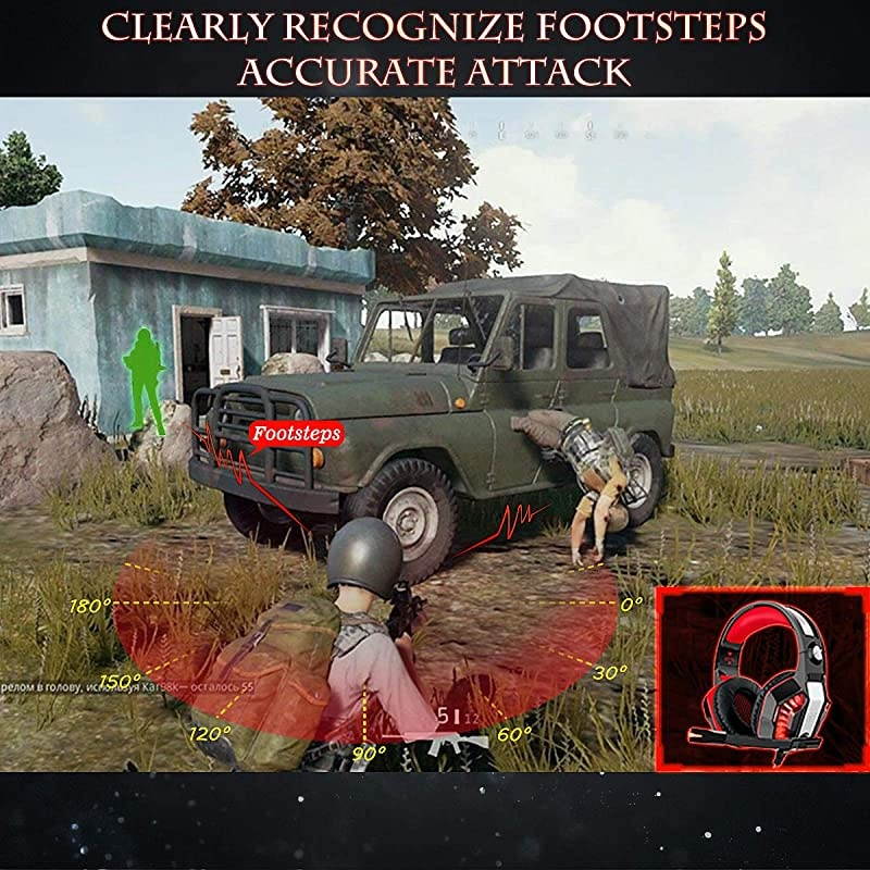 Gaming Headset for PS4 Xbox One PC NoiseIsolation Headphones with Microphone Stereo Surround Sound for Mac Laptop