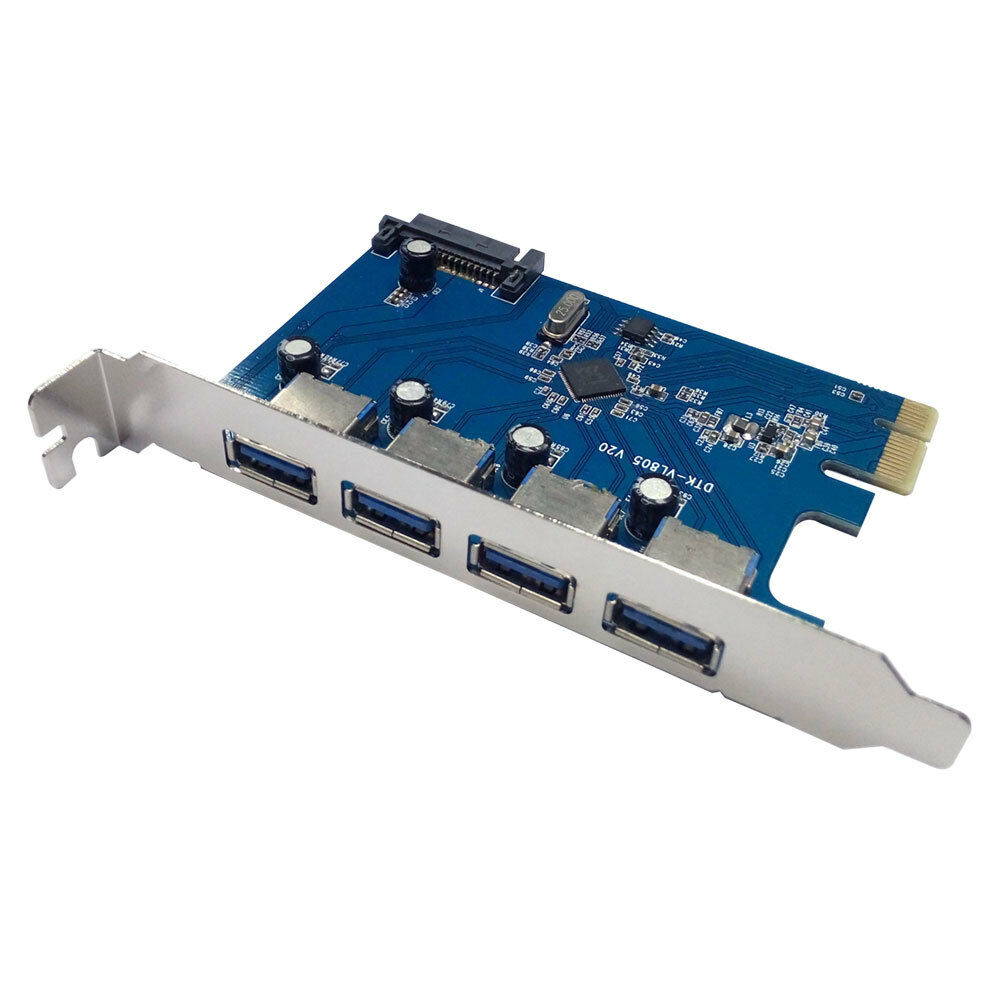 X-MEDIA 4-Port USB 3.0 PCI Express (PCIe) Host Controller Card Adapter