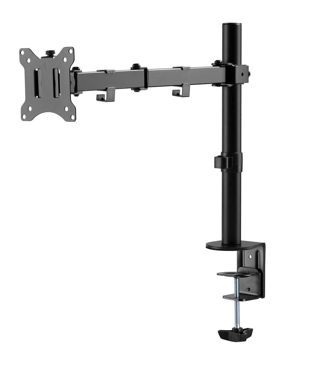 Amer Mounting EZCLAMP | Single Monitor Economical Articulating Arm | Supports 17&rdquo; - 32" Monitors