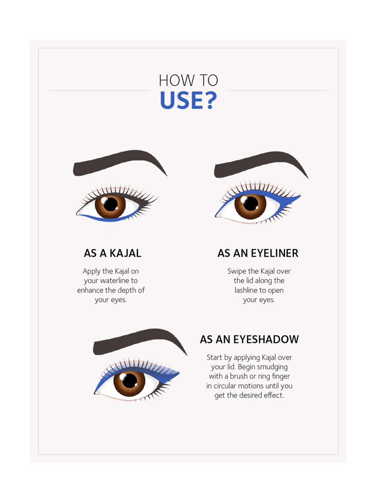 SoulTree Ayurvedic Kajal - True Blue - 3 gm | Organic Kajal