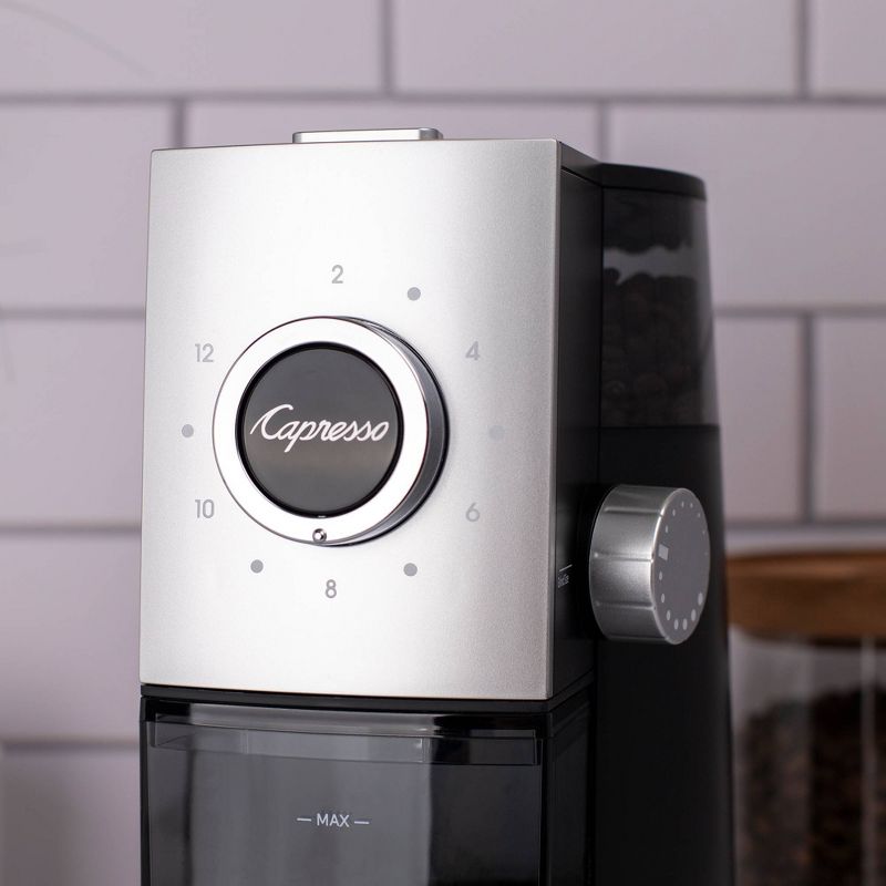 Capresso Coffee Disk Burr Grinder Grind Select – Black/Silver 597.04"