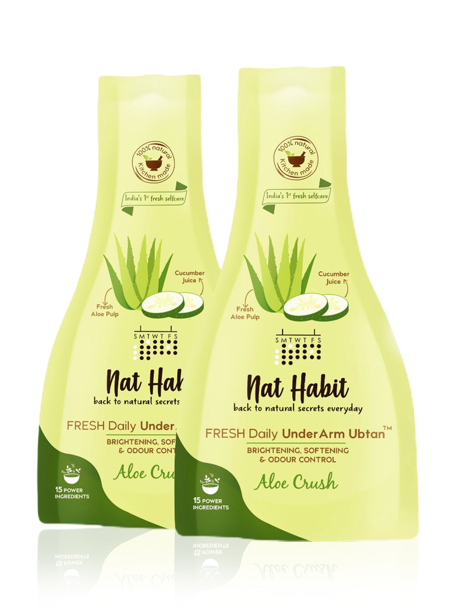 Nat Habit Aloe Crush Fresh Daily UnderArm Ubtan - Pack of 2