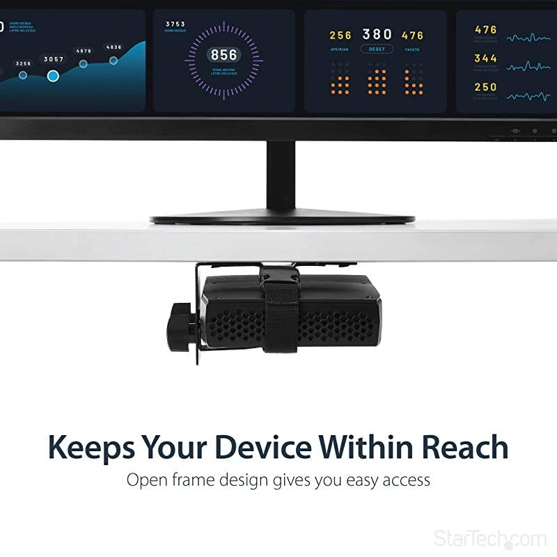 com Thin Client Mount Mini PC VESA Mount Adjustable 7 to 28 Under Desk Computer Mount Mac Mini Monitor Mount ACCSMNT